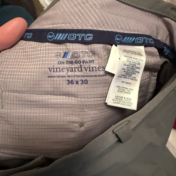 Vineyard Vines OTG Pants Mens Size 36x30 On the Go Green Performance Stretch - Picture 5 of 5
